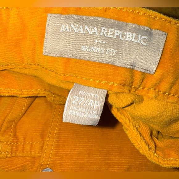 Banana Republic Skinny Ankle Cord Mustard Size 27/4P LNC - Picture 3 of 4